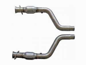 BBK Performance Short Mid X Pipe with Catalytic Converters - Aluminized Steel