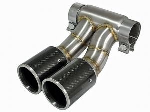aFe POWER MACH Force-Xp 3.5 Inch 304 Stainless Steel Exhaust Tip - Carbon Fiber