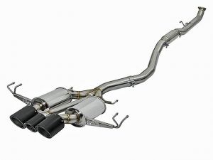 aFe POWER Takeda 2.5in to 2.25in 304SS Catback Dual-Exit - Carbon Fiber Tips