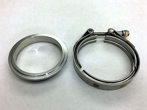 Garrett Stainless vBand Turbine Housing Inlet Flange + Clamp