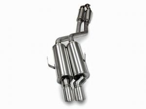 Corsa Performance Single Rear Exit Cat-Back with Twin 3.0 Inch Tip - Sport Sound Level
