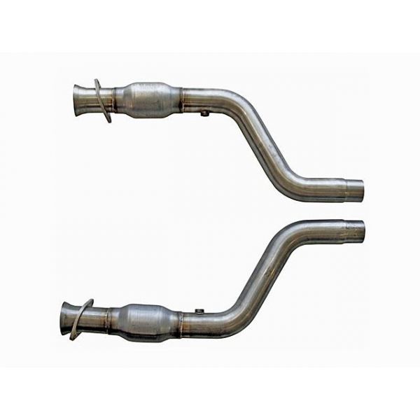 BBK Performance Short Mid X Pipe with Catalytic Converters - Aluminized Steel BBK Performance Short Mid X Pipe with Catalytic Converters - Aluminized Steel