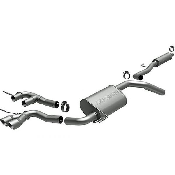 MagnaFlow Dual Center Rear Exit Stainless Cat Back Performance Exhaust