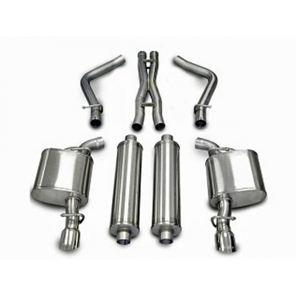 Corsa Performance Dual Rear Exit Cat-Back with Single 3.5 Inch Tips - Xtreme Sound Level Corsa Performance Dual Rear Exit Cat-Back with Single 3.5 Inch Tips - Xtreme Sound Level