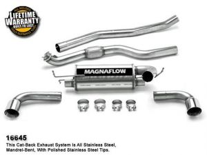 Magnaflow 3in Stainless Steel CAT Back Exhaust - Dual Exit for 06-09 Pontiac Solstice - 16645