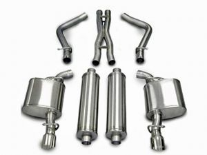 Corsa Performance Dual Rear Exit Cat-Back with Single 3.5 Inch Tips - Xtreme Sound Level