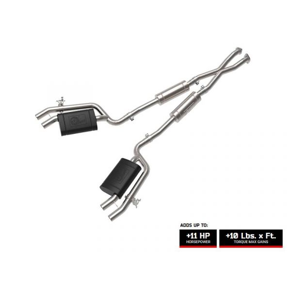 2018-2021 Stinger 3.3TT aFe Gemini XV CAT Back Exhaust w- Cut-Outs 2018-2021 Stinger 3.3TT aFe Gemini XV CAT Back Exhaust w- Cut-Outs