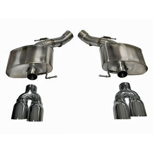 Corsa Performance Dual Rear Exit Axle-Back with Twin 4.0 Inch Tips - Sport Sound Level Corsa Performance Dual Rear Exit Axle-Back with Twin 4.0 Inch Tips - Sport Sound Level