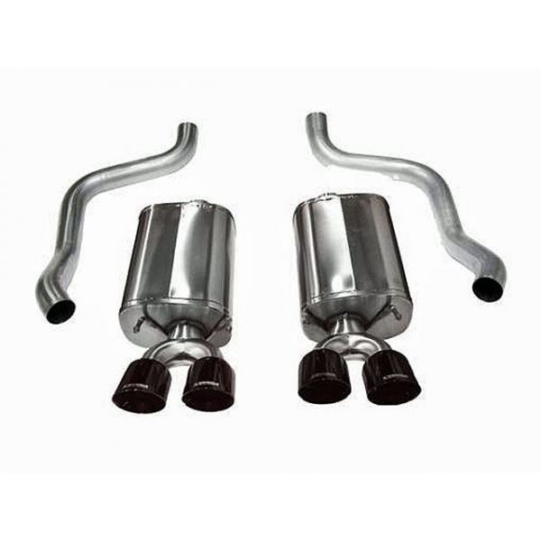 Corsa Performance Axle-Back Exhaust System with Twin 4.5 Inch Tips - Sport Sound Level Corsa Performance Axle-Back Exhaust System with Twin 4.5 Inch Tips - Sport Sound Level