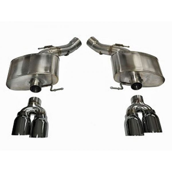Corsa Performance Dual Rear Exit Axle-Back with Twin 4.0 Inch Tips - Sport Sound Level Corsa Performance Dual Rear Exit Axle-Back with Twin 4.0 Inch Tips - Sport Sound Level