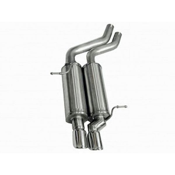 Corsa Performance Single Rear Exit Cat-Back with Twin 3.0 Inch Tips - Sport Sound Level Corsa Performance Single Rear Exit Cat-Back with Twin 3.0 Inch Tips - Sport Sound Level